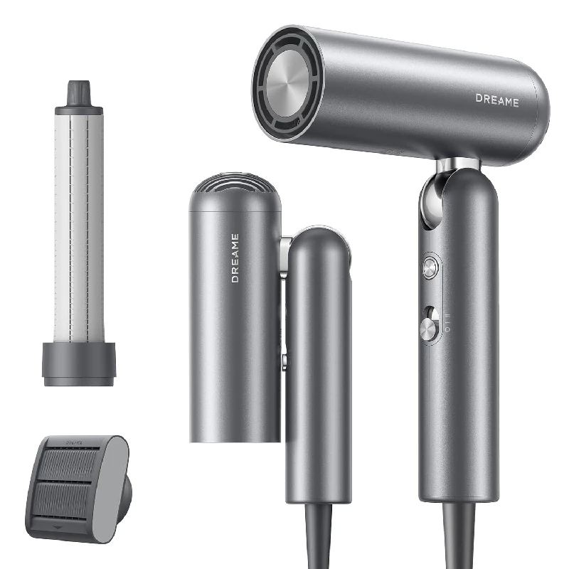 Dreame Pocket High-Speed ​​Hair Dryer, 3 Foldable Shapes 110,000rpm-Gray, 1270 g-1.webp